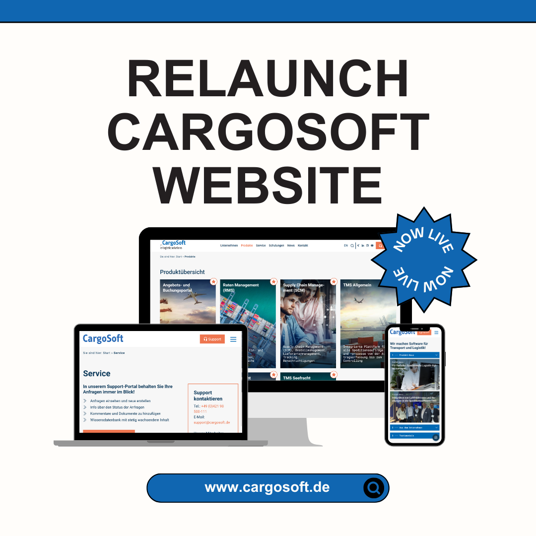 Mockup Bild Cargosoft Website Relaunch