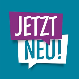 In einer Sprechblase steht "Jetzt neu!"